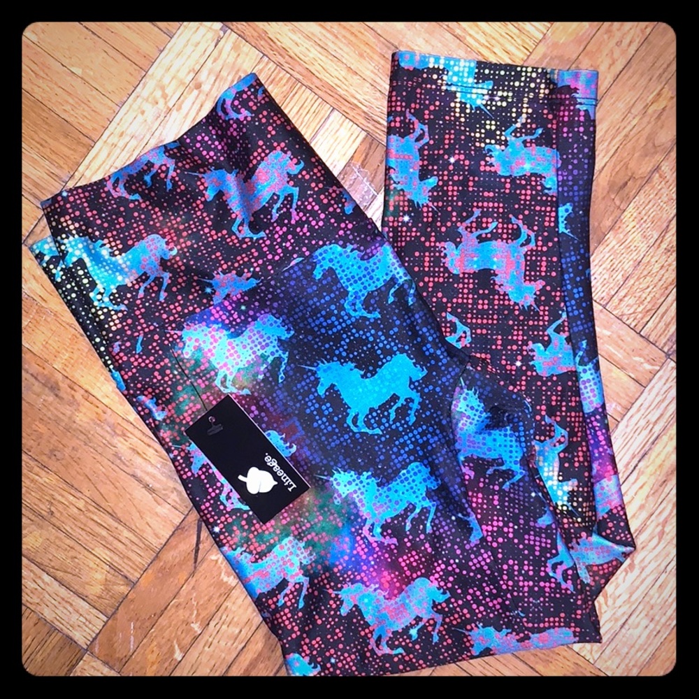 NWT Lineagewear Unicorn Capri Leggings
